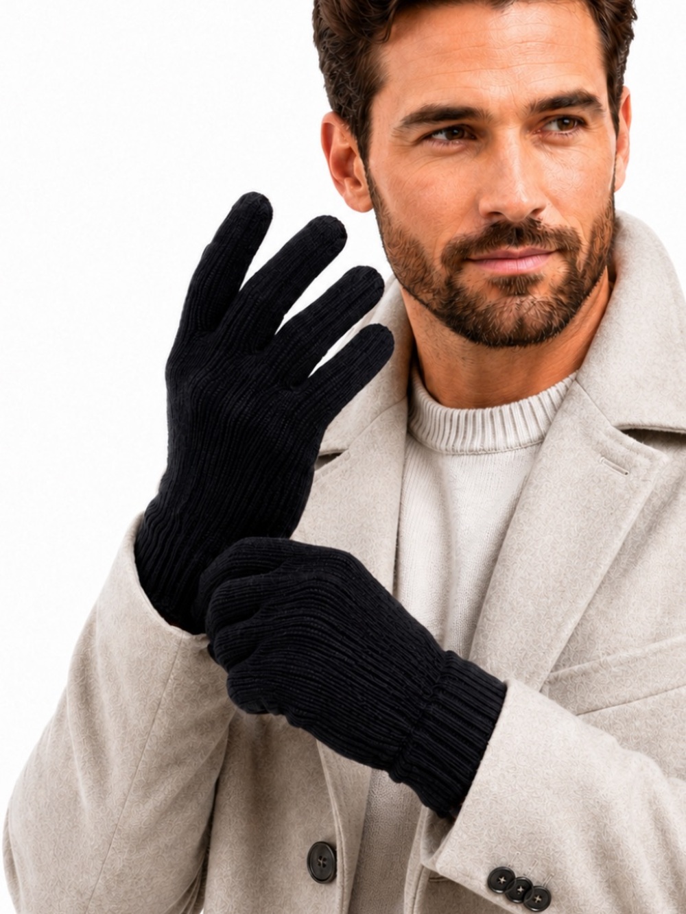 NWT Isotoner SmartTouch Black Touchscreen Gloves Men’s XL